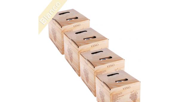 (Lote 24 Cajas 5 Litros) Vino Bag in Box 5 Litros Blanco Joven