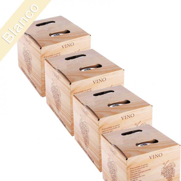 (Lote 24 Cajas 5 Litros) Vino Bag in Box 5 Litros Blanco Joven