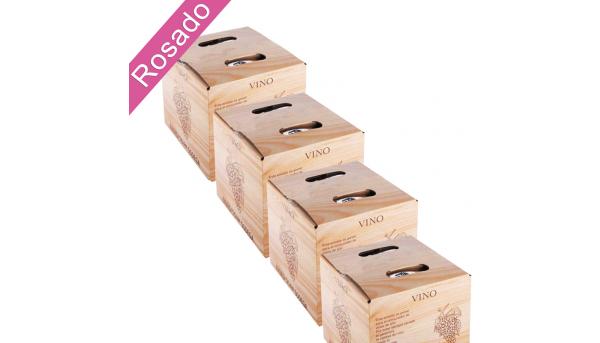 (Lote 24 Cajas 5 Litros) Vino Bag in Box 5 Litros Rosado Joven