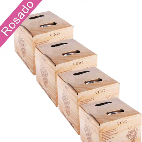 (Lote 24 Cajas 5 Litros) Vino Bag in Box 5 Litros Rosado Joven