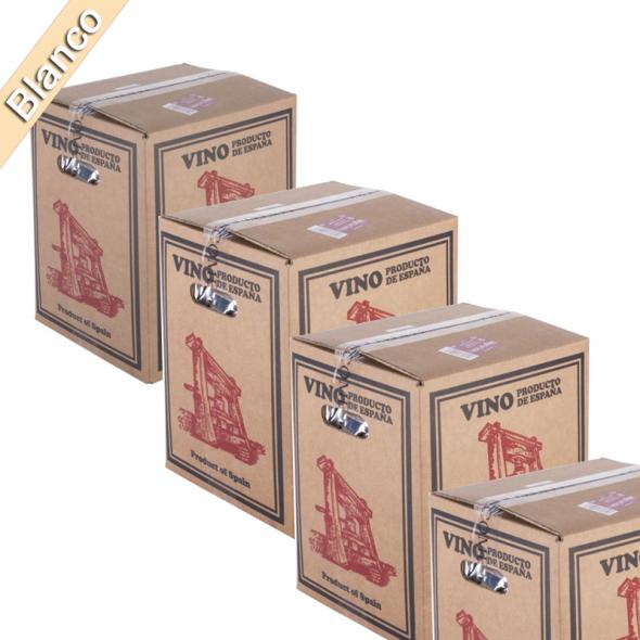 (Lote 15 Cajas 15 Litros) Vino Bag in Box 15 Litros Blanco Joven