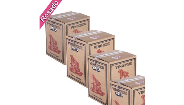 (Lote 15 Cajas 15 Litros) Vino Bag in Box 15 Litros Rosado Joven