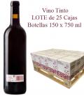 LOTE Vino Tinto cosechero Bodega "Los Corzos" 25 Caja de Botellas 6 x 750 ml