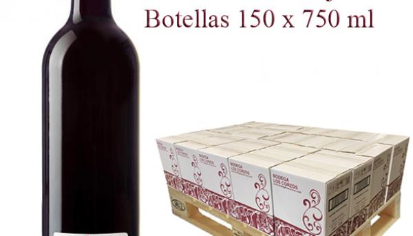 (Lote 25 Cajas x 6 Botellas) Vino tinto Cosechero 2019 "Los Corzos"