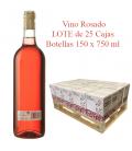 LOTE Vino Rosado cosechero Bodega "Los Corzos" 25 Caja de Botellas 6 x 750 ml