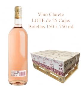 LOTE Vino Clarete cosechero Bodega "Los Corzos" 25 Caja de Botellas 6 x 750 ml