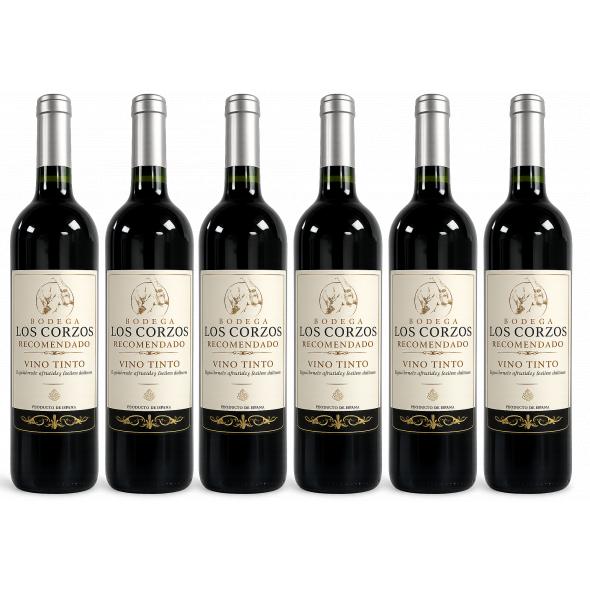 Vino Tinto Recomendado Los Corzos Caja de 6 botellas de 750 ml 