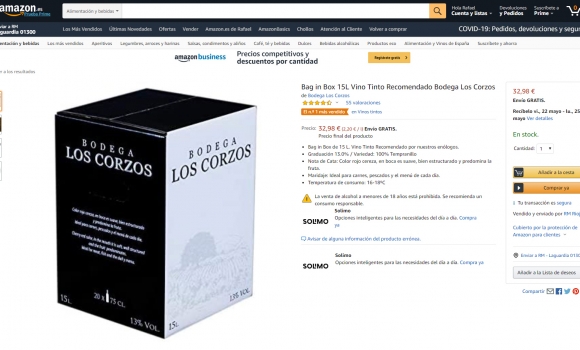 Nº 1 de ventas en Amazon con nuestro Bag in Box de 15L Vino Tinto Recomendado