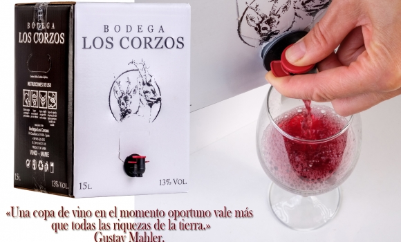 Nuestro Vino tinto en Bag in Box 5 y 15L Bodega Los Corzos lo más vendido en AMAZON en la categoría Vino tinto en ese formato.