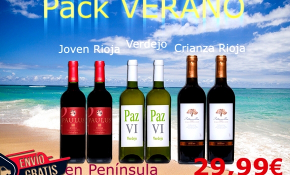 Pack Verano Tinto Rioja Joven Paulus, blanco verdejo Paz VI y Sotonovillo Crianza Tinto Rioja